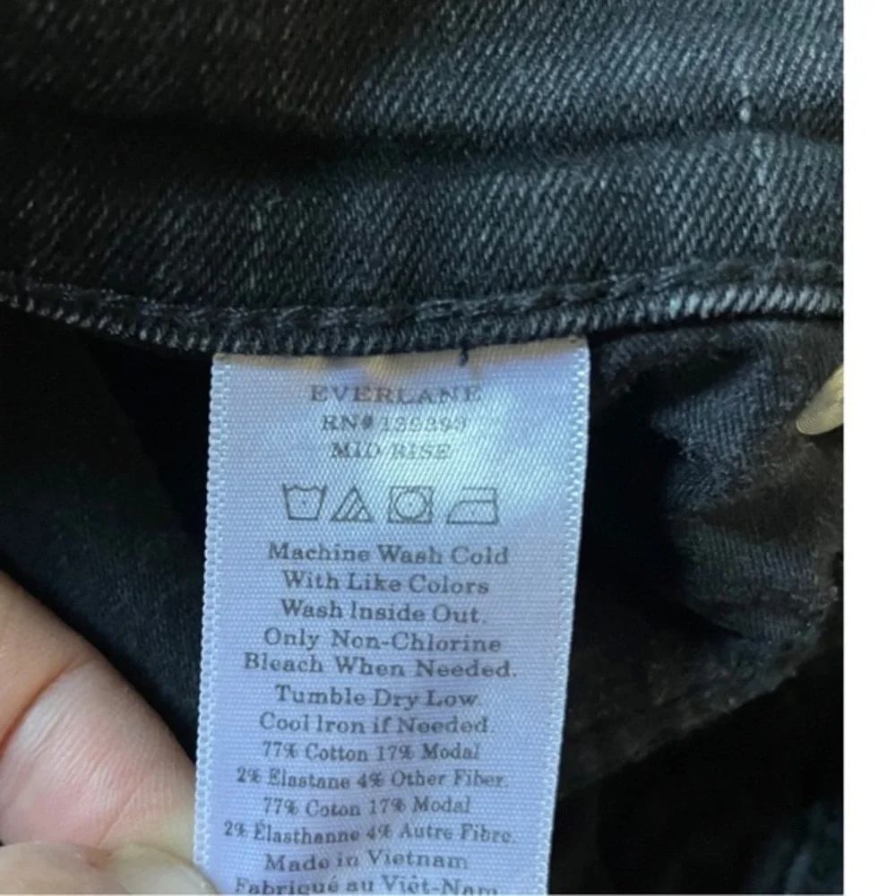 Everlane Mid Rise‎ Ankle Jeans Washed Black Size 28